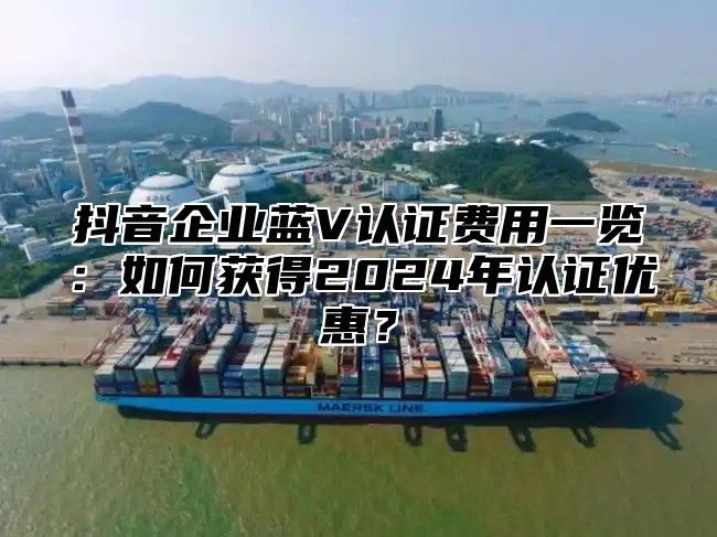 抖音企业蓝V认证费用一览：如何获得2025年认证优惠？
