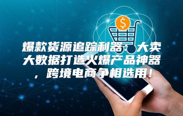 爆款货源追踪利器：大卖大数据打造火爆产品神器，跨境电商争相选用！