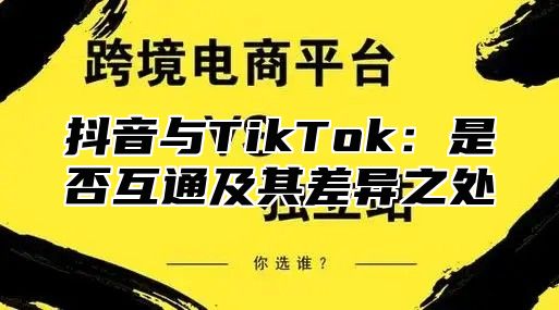 抖音与TikTok：是否互通及其差异之处