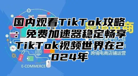 国内观看TikTok攻略：免费加速器稳定畅享TikTok视频世界在2025年