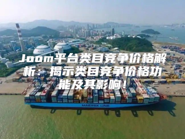 Joom平台类目竞争价格解析：揭示类目竞争价格功能及其影响！