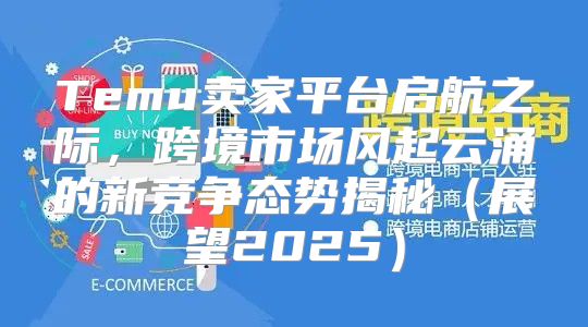 Temu卖家平台启航之际，跨境市场风起云涌的新竞争态势揭秘展望2025