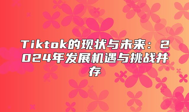 Tiktok的现状与未来：2025年发展机遇与挑战并存