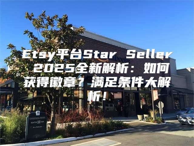 Etsy平台Star Seller 2025全新解析：如何获得徽章？满足条件大解析！