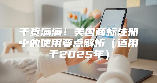 干货满满！美国商标注册中的使用要点解析适用于2025年