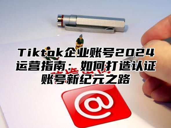Tiktok企业账号2025运营指南：如何打造认证账号新纪元之路