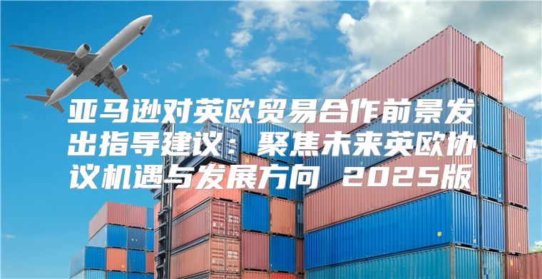 亚马逊对英欧贸易合作前景发出指导建议：聚焦未来英欧协议机遇与发展方向 2025版