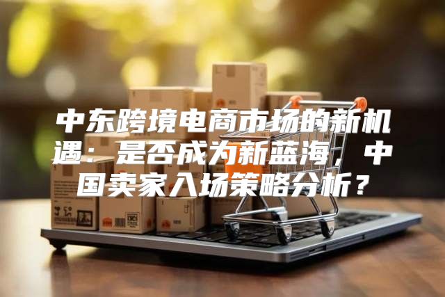 中东跨境电商市场的新机遇：是否成为新蓝海，中国卖家入场策略分析？
