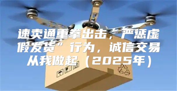 速卖通重拳出击，严惩虚假发货”行为，诚信交易从我做起2025年