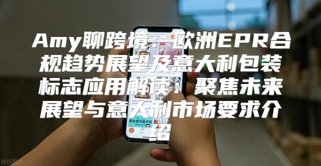 Amy聊跨境：欧洲EPR合规趋势展望及意大利包装标志应用解读：聚焦未来展望与意大利市场要求介绍