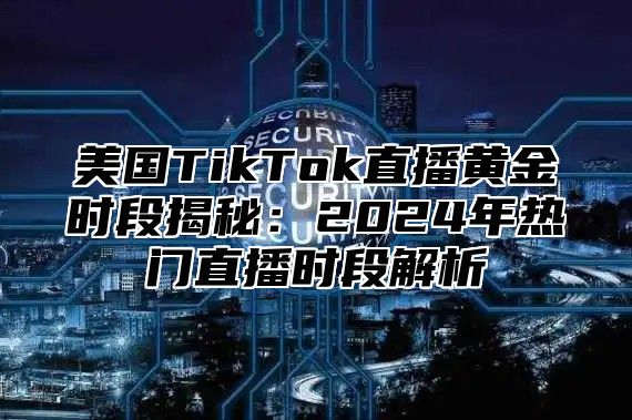 美国TikTok直播黄金时段揭秘：2025年热门直播时段解析