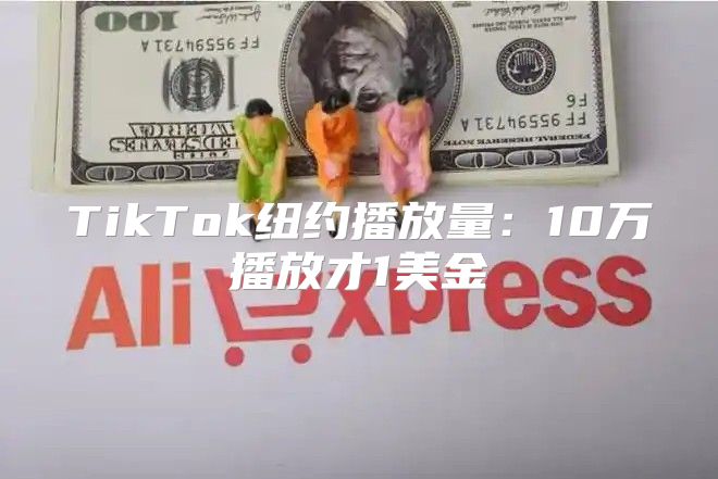 TikTok纽约播放量：10万播放才1美金