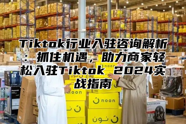 Tiktok行业入驻咨询解析：抓住机遇，助力商家轻松入驻Tiktok 2025实战指南
