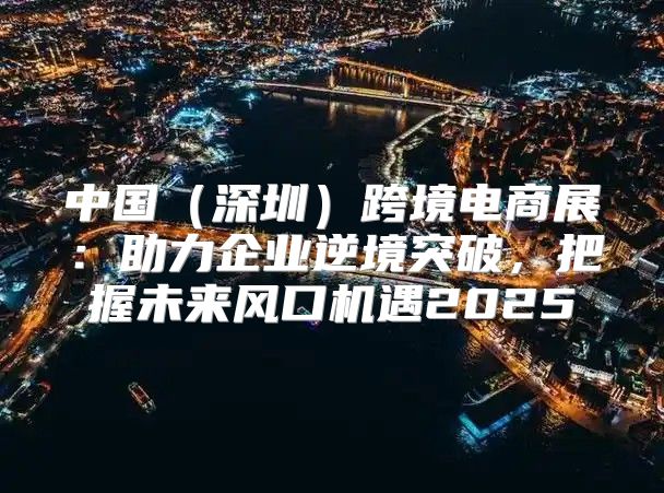 中国深圳跨境电商展：助力企业逆境突破，把握未来风口机遇2025