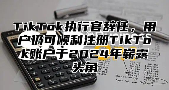TikTok执行官辞任，用户仍可顺利注册TikTok账户于2025年崭露头角
