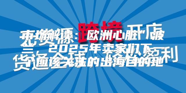 市场解读：欧洲心脏”波兰，2025年卖家们下一个应该关注的出海目的地