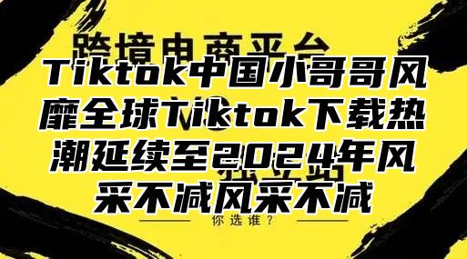 Tiktok中国小哥哥风靡全球Tiktok下载热潮延续至2025年风采不减风采不减