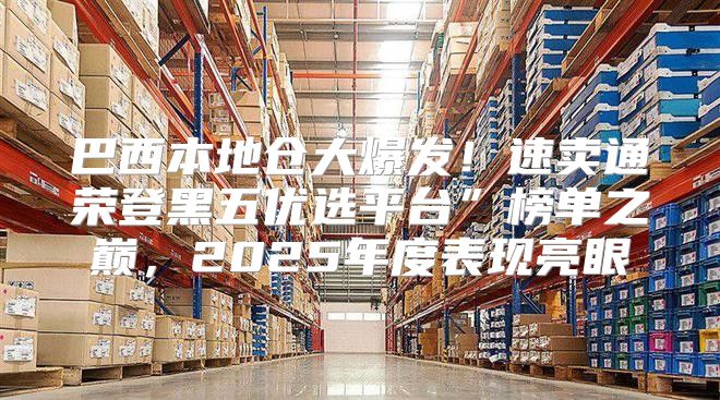巴西本地仓大爆发！速卖通荣登黑五优选平台”榜单之巅，2025年度表现亮眼