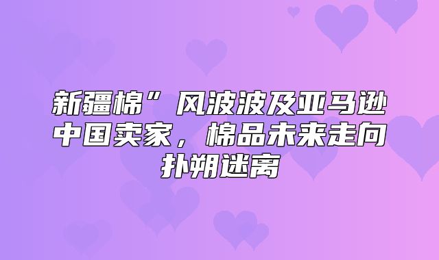 新疆棉”风波波及亚马逊中国卖家，棉品未来走向扑朔迷离