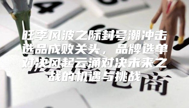 旺季风波之际封号潮冲击选品成败关头，品牌选单对决风起云涌对决未来之战的机遇与挑战