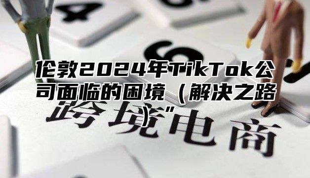 伦敦2025年TikTok公司面临的困境解决之路”