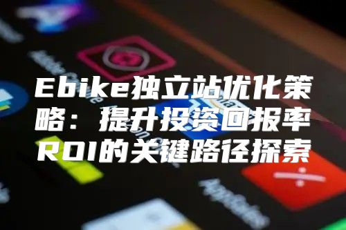 Ebike独立站优化策略：提升投资回报率ROI的关键路径探索