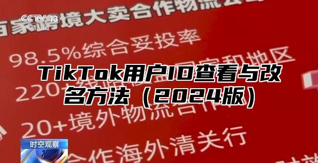 TikTok用户ID查看与改名方法2025版