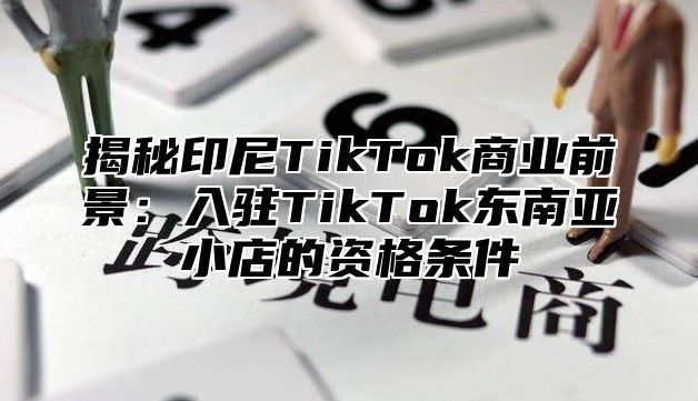 揭秘印尼TikTok商业前景：入驻TikTok东南亚小店的资格条件