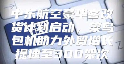 中东航空豪华客改货计划启动，菜鸟包机助力外贸增长提速至300架次