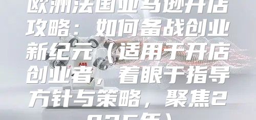 欧洲法国亚马逊开店攻略：如何备战创业新纪元适用于开店创业者，着眼于指导方针与策略，聚焦2025年