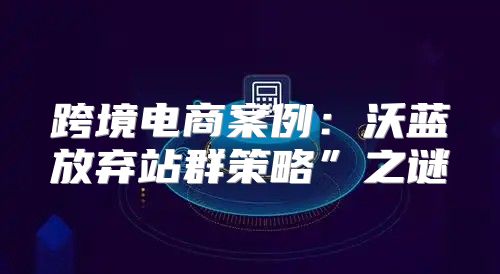 跨境电商案例：沃蓝放弃站群策略”之谜