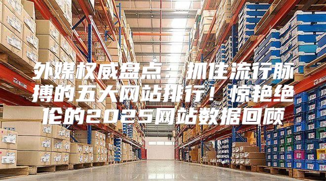 外媒权威盘点：抓住流行脉搏的五大网站排行！惊艳绝伦的2025网站数据回顾