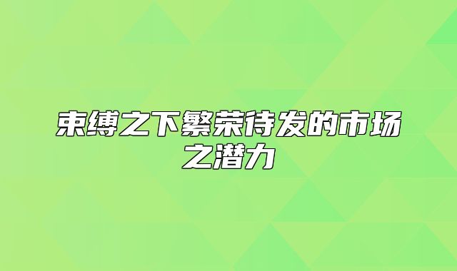 束缚之下繁荣待发的市场之潜力