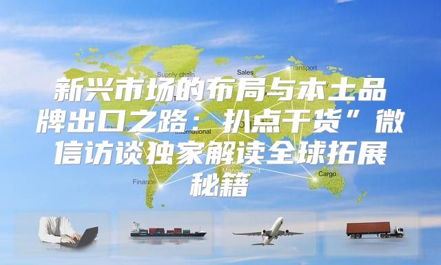 新兴市场的布局与本土品牌出口之路：扒点干货”微信访谈独家解读全球拓展秘籍