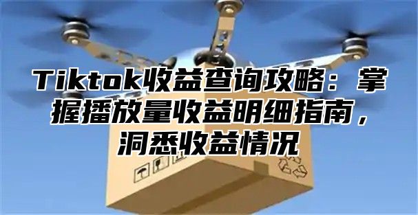 Tiktok收益查询攻略：掌握播放量收益明细指南，洞悉收益情况