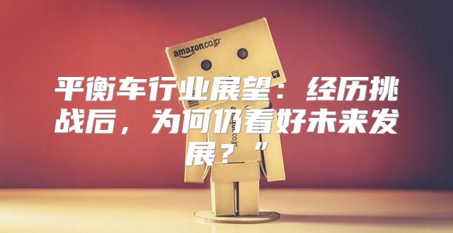平衡车行业展望：经历挑战后，为何仍看好未来发展？”