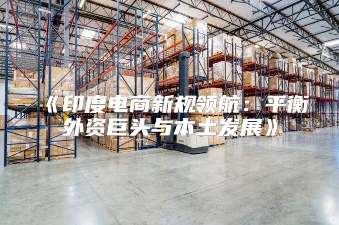 印度电商新规领航：平衡外资巨头与本土发展