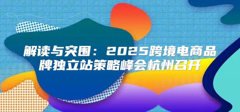 解读与突围：2025跨境电商品牌独立站策略峰会杭州召开