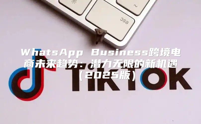 WhatsApp Business跨境电商未来趋势：潜力无限的新机遇2025版