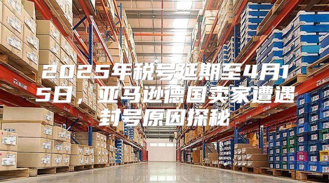 2025年税号延期至4月15日，亚马逊德国卖家遭遇封号原因探秘
