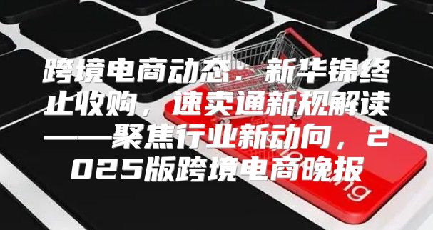 跨境电商动态：新华锦终止收购，速卖通新规解读——聚焦行业新动向，2025版跨境电商晚报