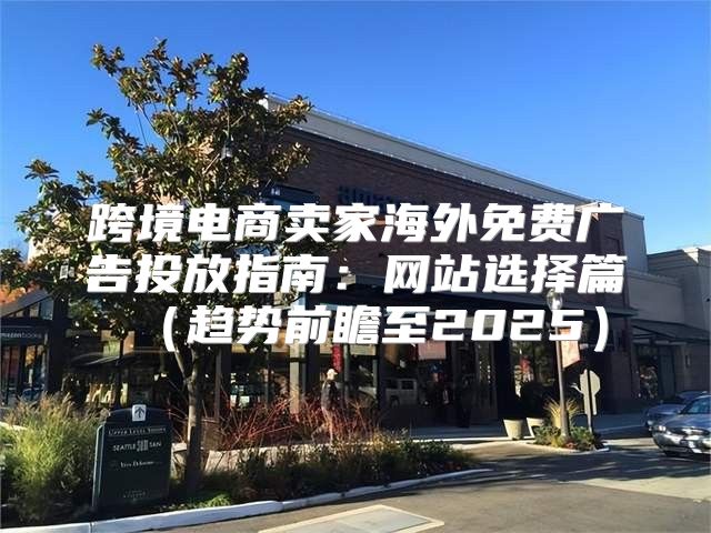 跨境电商卖家海外免费广告投放指南：网站选择篇趋势前瞻至2025
