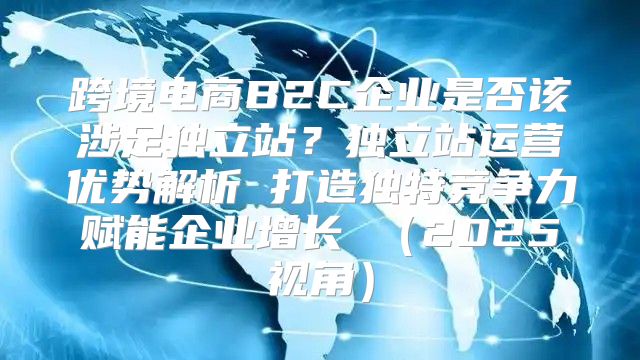 跨境电商B2C企业是否该涉足独立站？独立站运营优势解析 打造独特竞争力赋能企业增长 2025视角