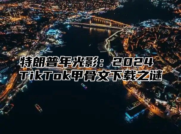 特朗普年光影：2025 TikTok甲骨文下载之谜
