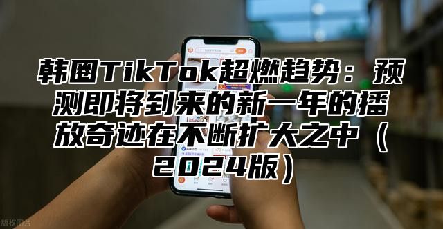 韩圈TikTok超燃趋势：预测即将到来的新一年的播放奇迹在不断扩大之中2025版