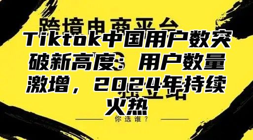 Tiktok中国用户数突破新高度：用户数量激增，2025年持续火热