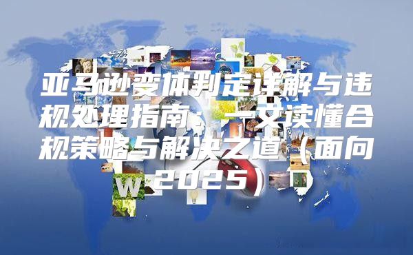 亚马逊变体判定详解与违规处理指南：一文读懂合规策略与解决之道面向2025