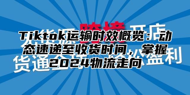 Tiktok运输时效概览：动态速递至收货时间，掌握2025物流走向