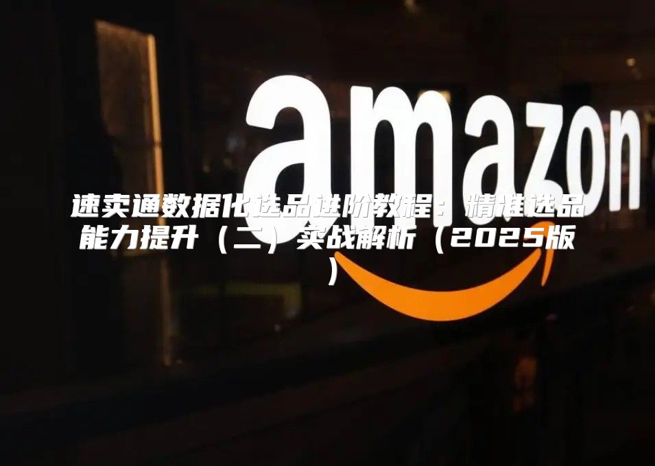速卖通数据化选品进阶教程：精准选品能力提升二实战解析2025版