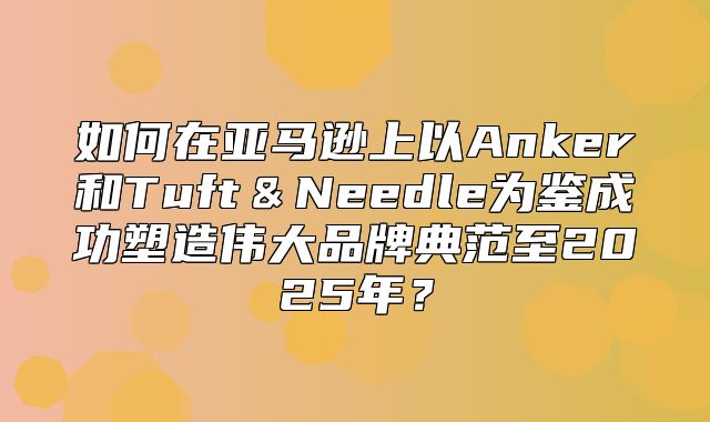 如何在亚马逊上以Anker和Tuft＆Needle为鉴成功塑造伟大品牌典范至2025年？